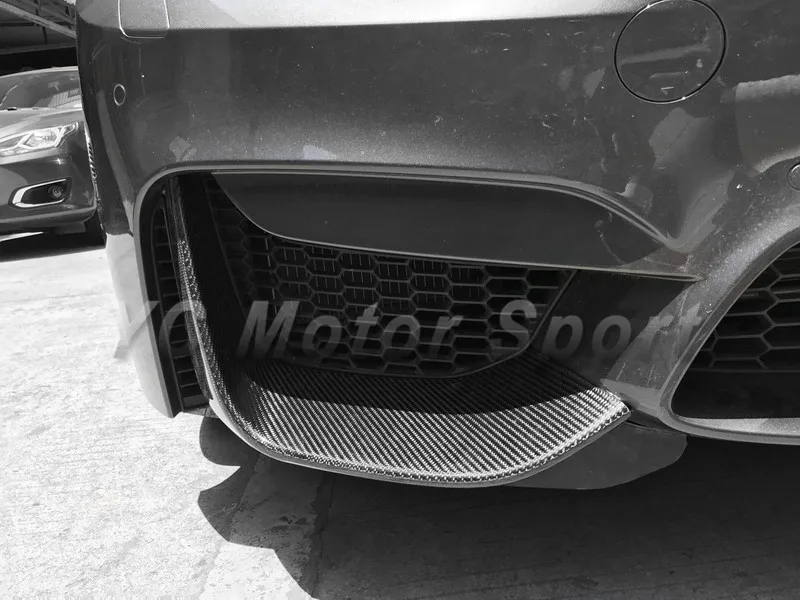 Car Accessories Carbon Fiber MP Style Front Bumper Addon 2pcs Fit For 2014-2015 F8X M3 M4 Front Canard Addon