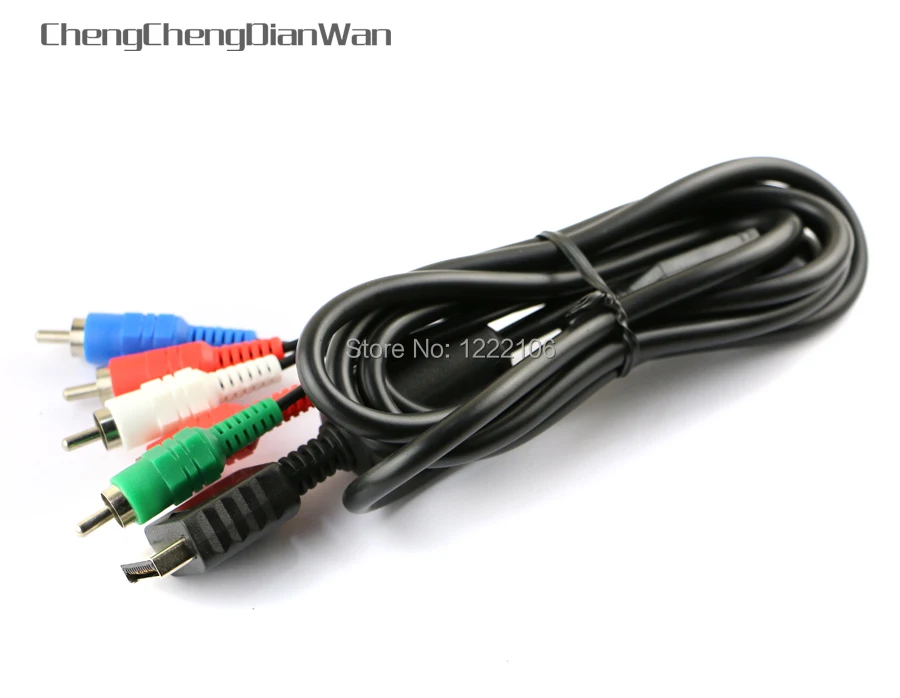 10PCS Multi Component Cable Compatible with PS2/PS3/PS3 Slim HDTV-Ready TV HD Component AV Cable 5-Wire 6FT