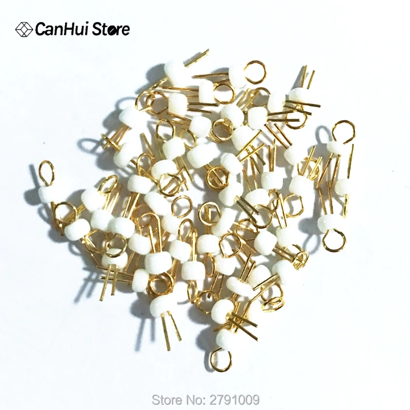 300PCS Six colors*50 PCB Board Test Beads Points Gold Plated Ceramic  Loop  Circuit  Test Needle Test Ring White Black Red Blue
