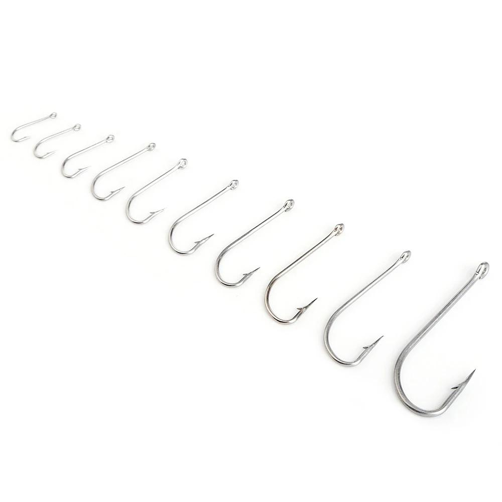 NGB 25-50PCS High Carbon Steel Fishing Hooks With Ring 401SS O\'SHAUCHNESSY Hook Barbed Fishhook 6/0#-1/0# 1#-8# Accessories