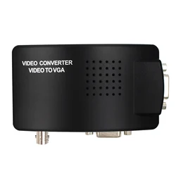 VGA BNC SVIDEO to VGA Video Converter VGA Out Adapter BNC to VGA Converter Composite Digital Switch Box Box  WITH DC CABLE