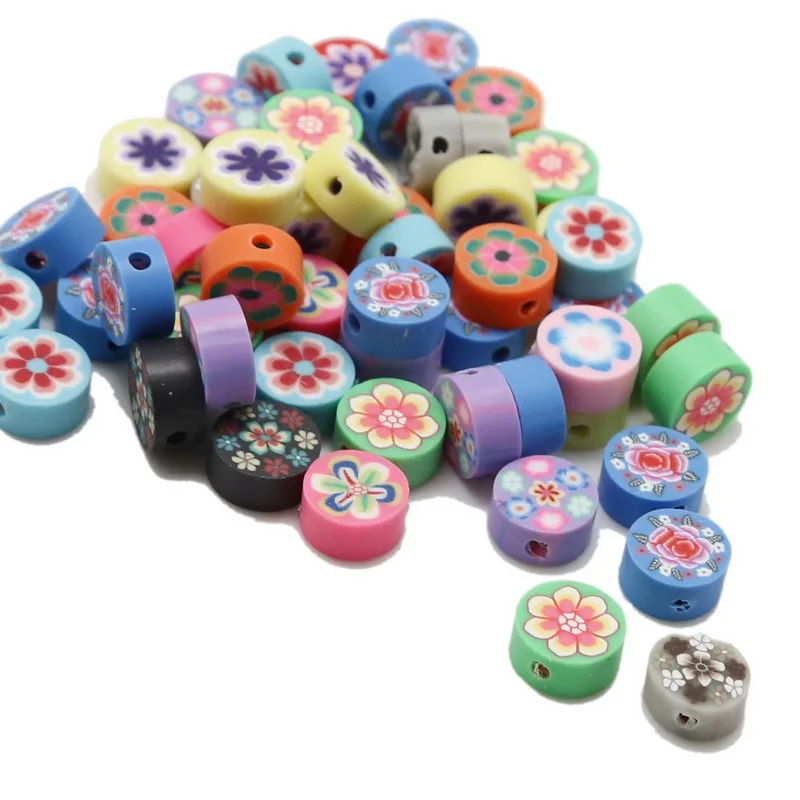 25pcs/lot DIY Jewelry Findings 6-15mm Polymer Clay Beads Fruit Pieces Mix Color And Mix Design Bracelet Accessory Slices