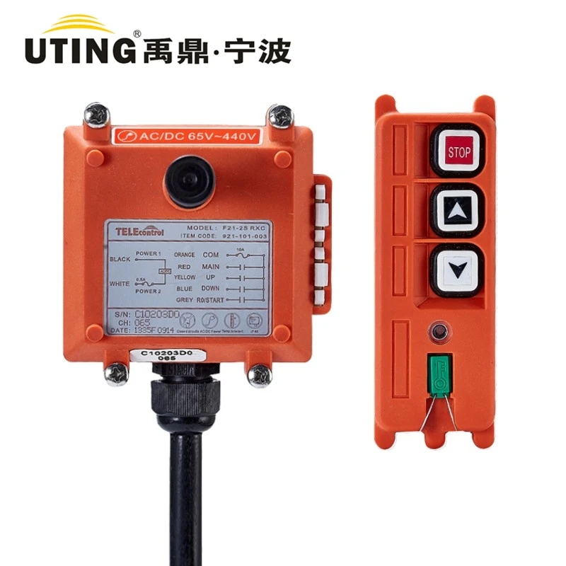 

Telecontrol UTING F21-2S Telecrane Industrial Radio Remote Control AC/DC Universal Wireless Control for Crane