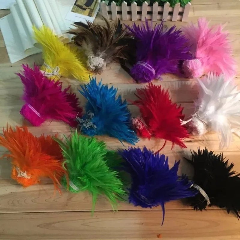 5pcs/lot multi-colors rooster hackle Feather 4-6'' /10-15cm Rooster Saddle DIY Chicken Plumes For Hat/Party /Mask Decoration