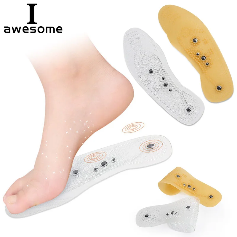 1 Pair Magnetic Therapy Massager Insoles for Men/Women Promote Blood Circulation Foot Magnet Health Care Shoe Pads Shoes Insole