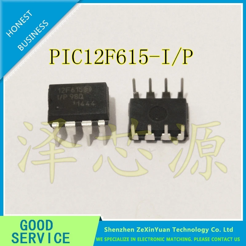 

10PCS/LOT PIC12F615-I/P PIC12F615 12F615-I/P DIP-8