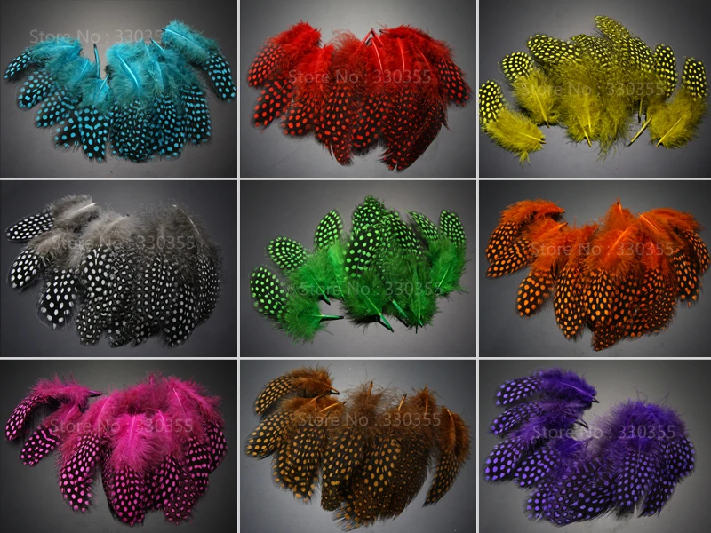 Guinea Hen Feather Saltwater Hackle Fly Tying Material Hand Selected over 9 cm, Available in 9 Colors - view 2