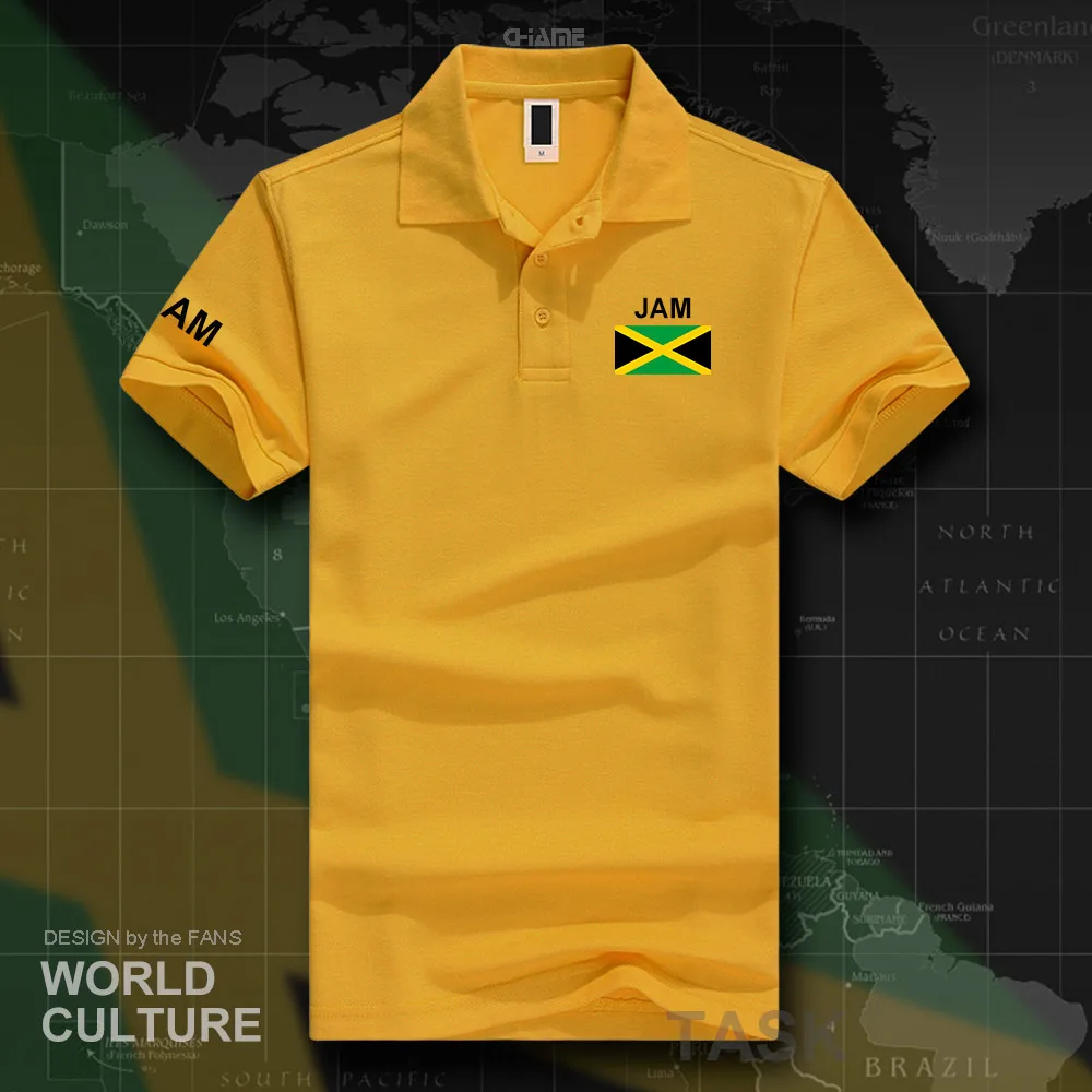 Jamaica polo shirts men short sleeve white brands printed for country 2017 cotton nation team flag new fashion JAM Jamaican