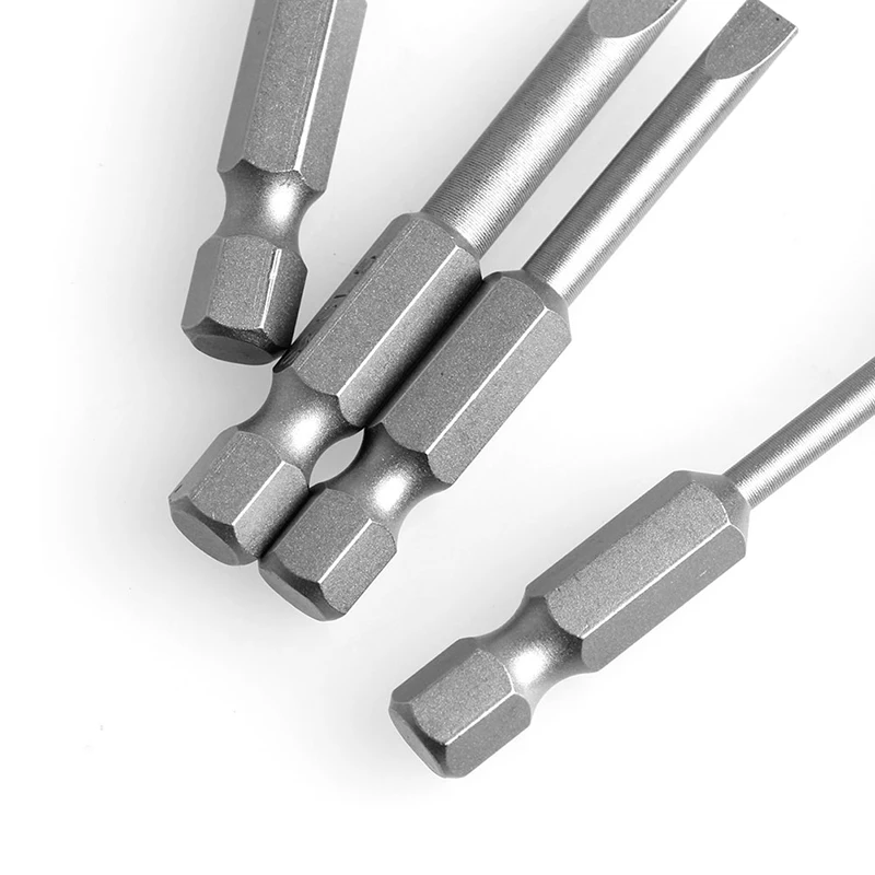 6 teile/satz 50mm 2,0-6,0mm Flache Kopf Schlitz Spitze Schraubendreher Bits
