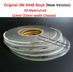 Original 3M 9448AB Black Double Sided Sticky Tape for Samsung/HTC/iphone/ipad Phone Tablet Camera TouchScreen LCD Glass 1mm~25mm