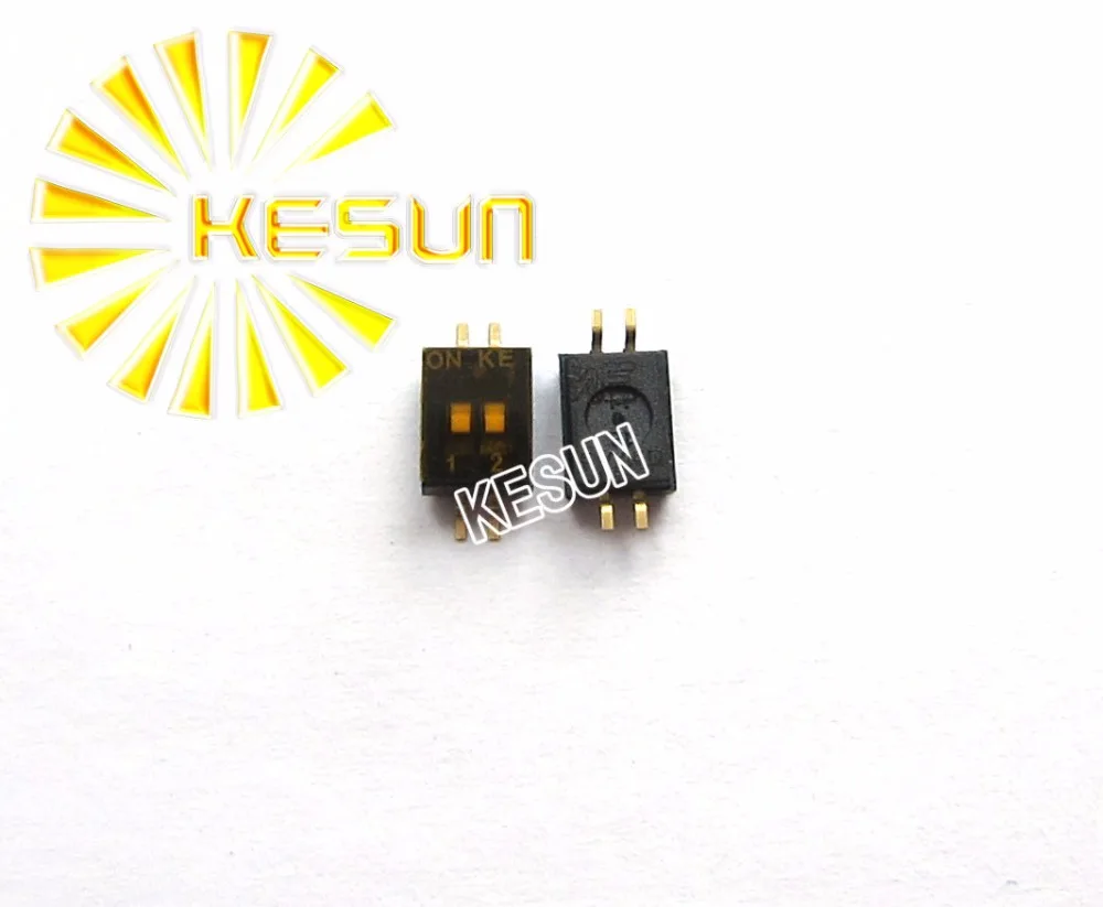 

100% Original DSHP02 2 Position 1.27mm Half Pitch 1.27-2P Gold Plated SMD DIP Switch DSHP02TSGER x 100PCS