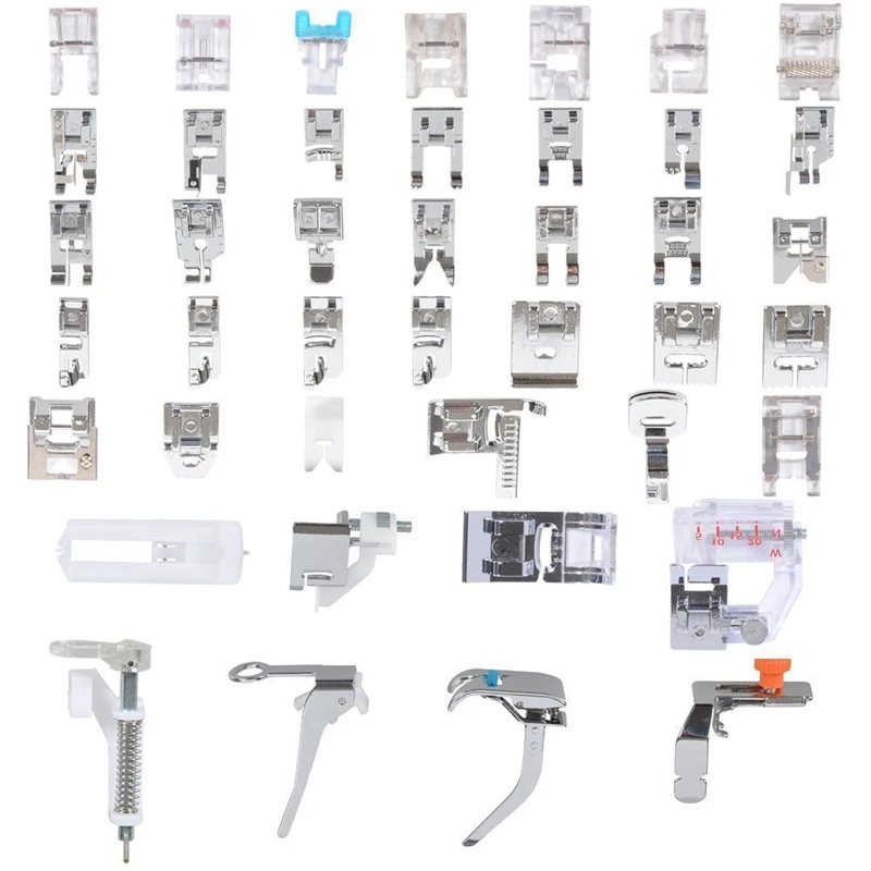 Professional Domestic 52pcs Sewing Machine Sewing Presser foot Presser Feet Set for Brother, Singer, Janome etc  5C7YJ31