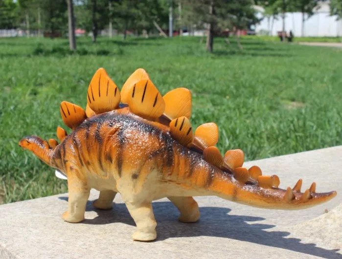 50Cm Lembut Dinosaurus Stegosaurus Lembut PVC Hewan Model Tangan Dicat Aksi Gambar Mainan Koleksi Anak-anak Hadiah