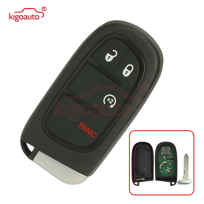 

Kigoauto GQ4-54T Smart Key For Dodge Chrysler Jeep Cherokee 2014 2015 2016 2017 Keyless Entry 4 Button 433mhz Car Remote Key