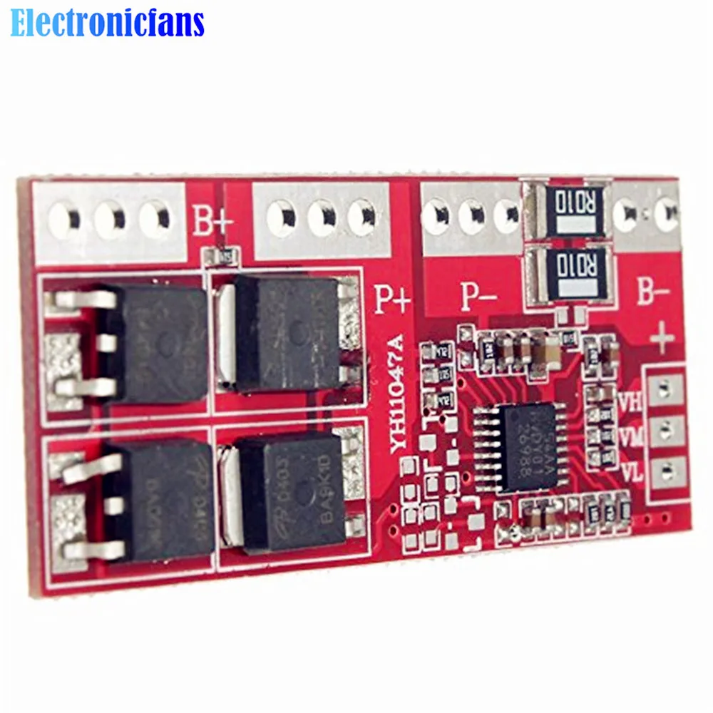 4S 15A Li-ion Lithium Battery Protecting Module 4S BMS 18650 Charger Protection Board 14.4V 14.8V 16.8V 50*22*4mm