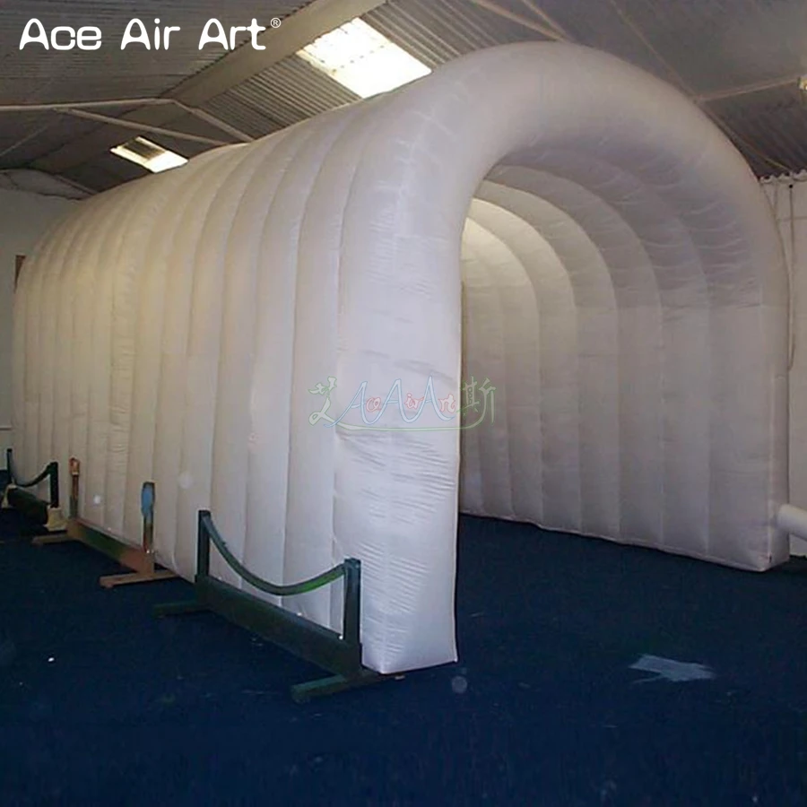 

Giant LED Inflatable Arches White Tunnel Sport Entrance Balloon Tunnel Booth Pop Up Tunnel Tents for Party Events