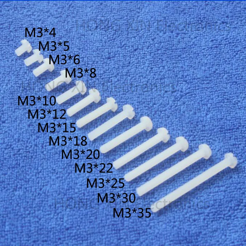 M3*15 15mm 1 pcs white Round Head nylon Screw plastic screw Insulation Screw brand new RoHS compliant PC/board DIY hobby etc