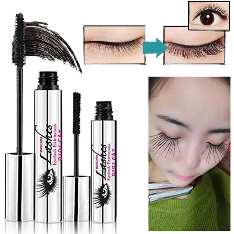 1 Set 4D Fiber Lashes Mascara Premium Solid Length Volume Organic Hypoallergenic Maquiagem Makeup Black Red Random Beauty Health