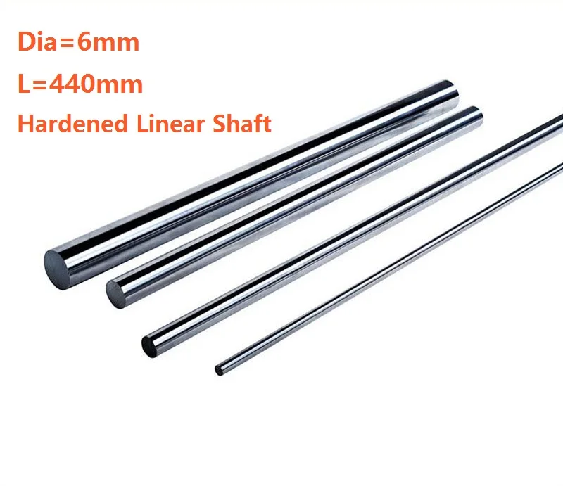 

50pcs/lot Dia 6mm shaft 440mm long Chromed plated linear shaft hardened shaft rod bar rail guide for 3d printer cnc parts