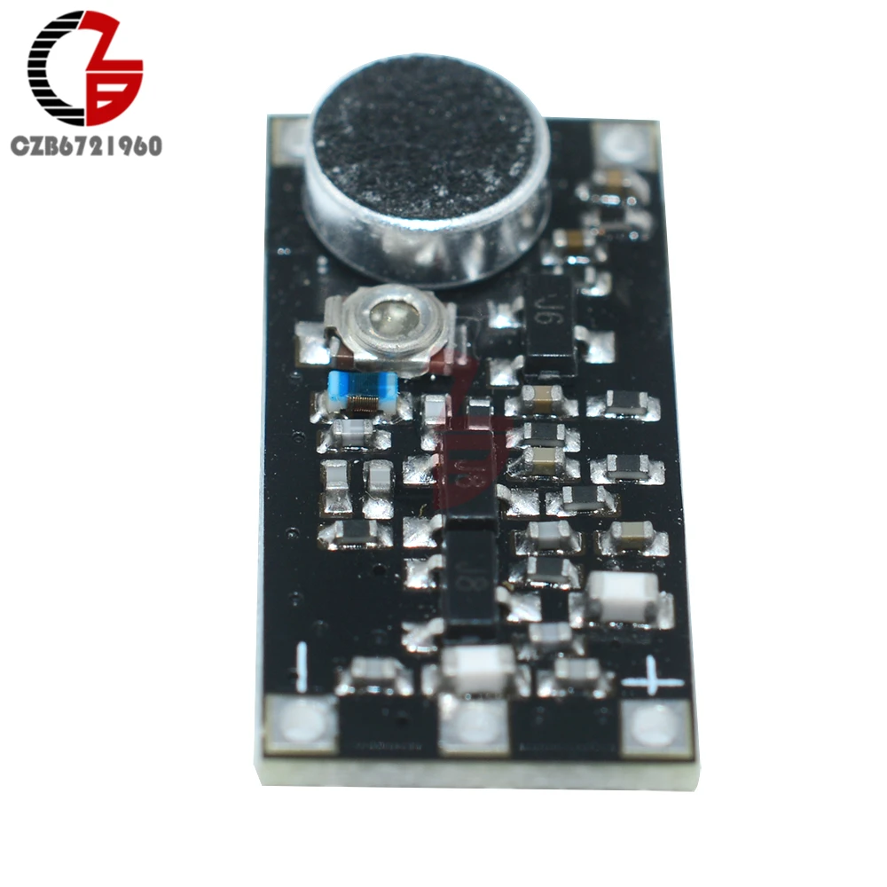 88-115MHz FM Transmitter Module Wireless Signal Generator Adjustable Capacitor DC 3V 100 Meters with Microphone for Arduino