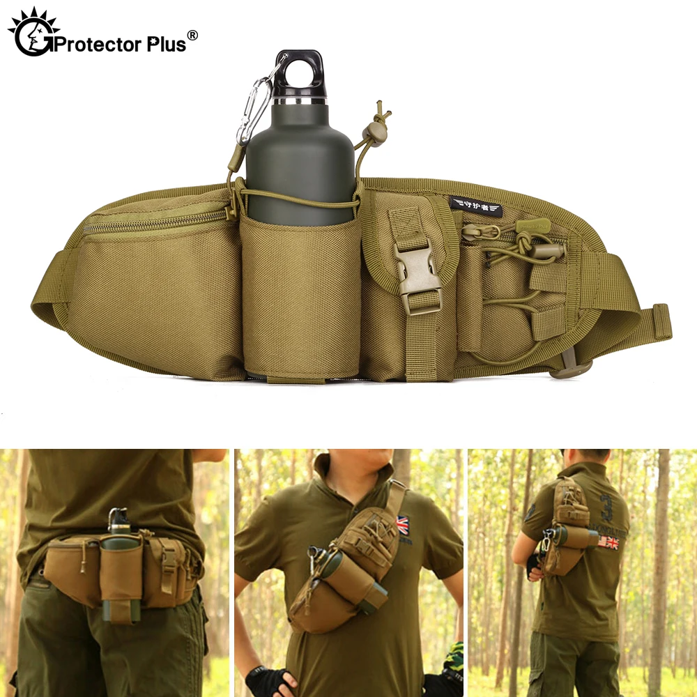 

PROTECTOR PLUS Outdoor Sports Portable Bag Men Travel Waist Packs Waterproof Camo Riding Climbing Passport bag