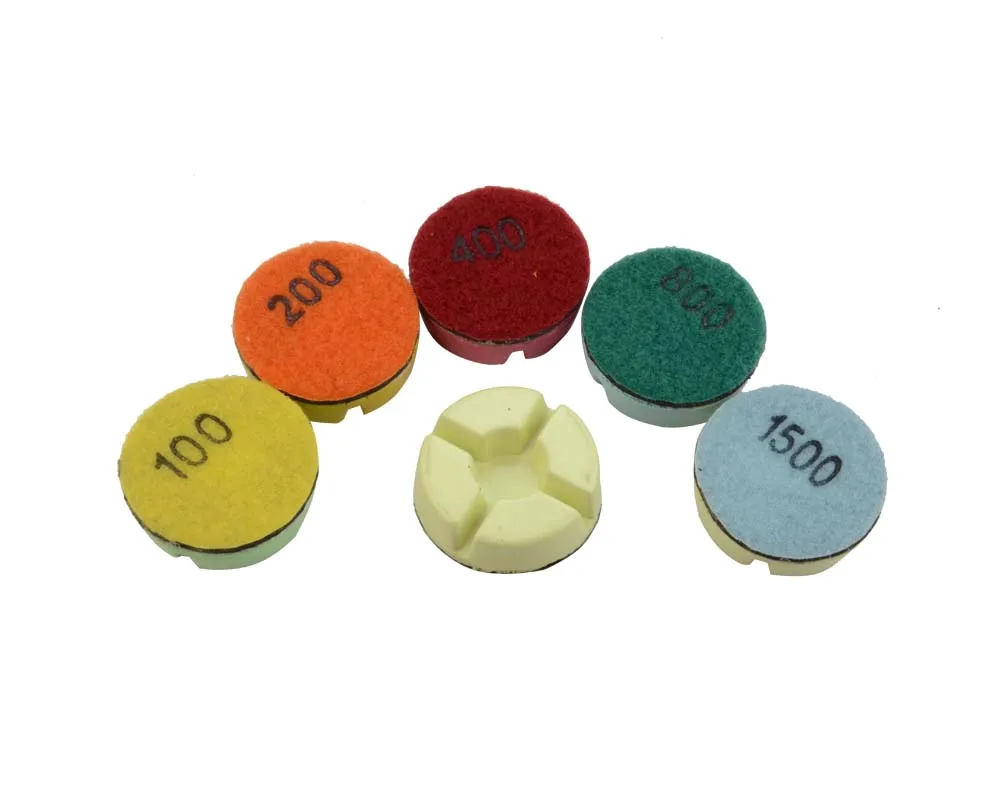 2'' Diamond Floor Polishing Disc Resin Bond Dry Wet 5cm Mini Originality 7Pcs/set Granite Marble Concrete Surface