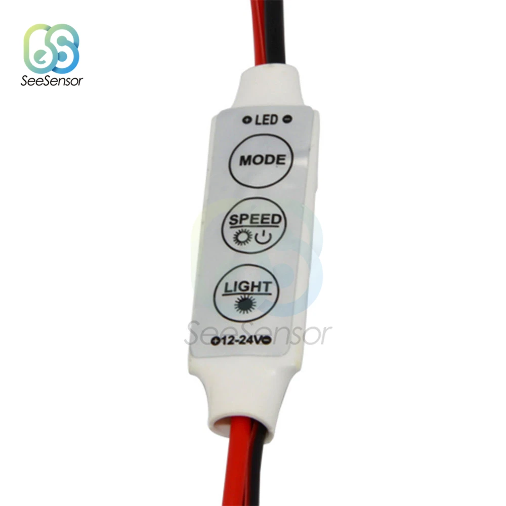 Dimmer Controller Switch for Single Color LED Strip Light Lamps 3 Keys DC 12V for 3528 5050 5630 5730 3014