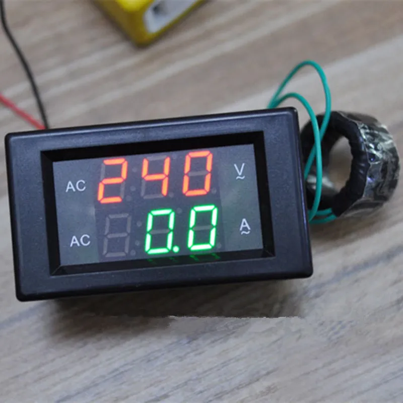 Digital current meter Volt Amp Voltage Ampere Panel Meter Voltmeter Ammeter Ampermeter Led AC80-300V AC 0-100A