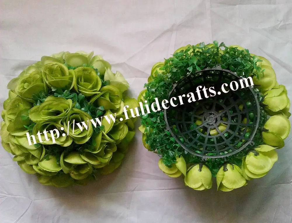 

SPR 20cm coffee/brown silk rose flowers ball with green optional-color wedding decoration,15pcs/lot,more size