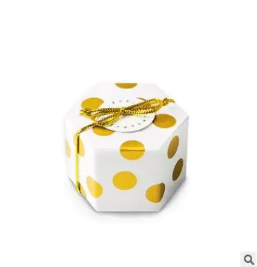 2018 creative bronzing polka dot/stripped candy boxes packaging bags gift favors box gifts boxes for guests table centerpieces