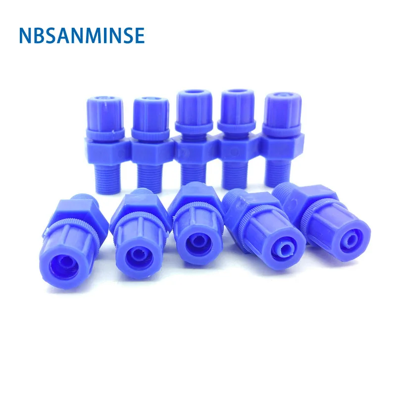 10Pcs/Lot PTC 1/8 1/4 Plastic Straight Pneumatic Pipe Air Hose Quick Fittings Mini Connector Iron Sanmin