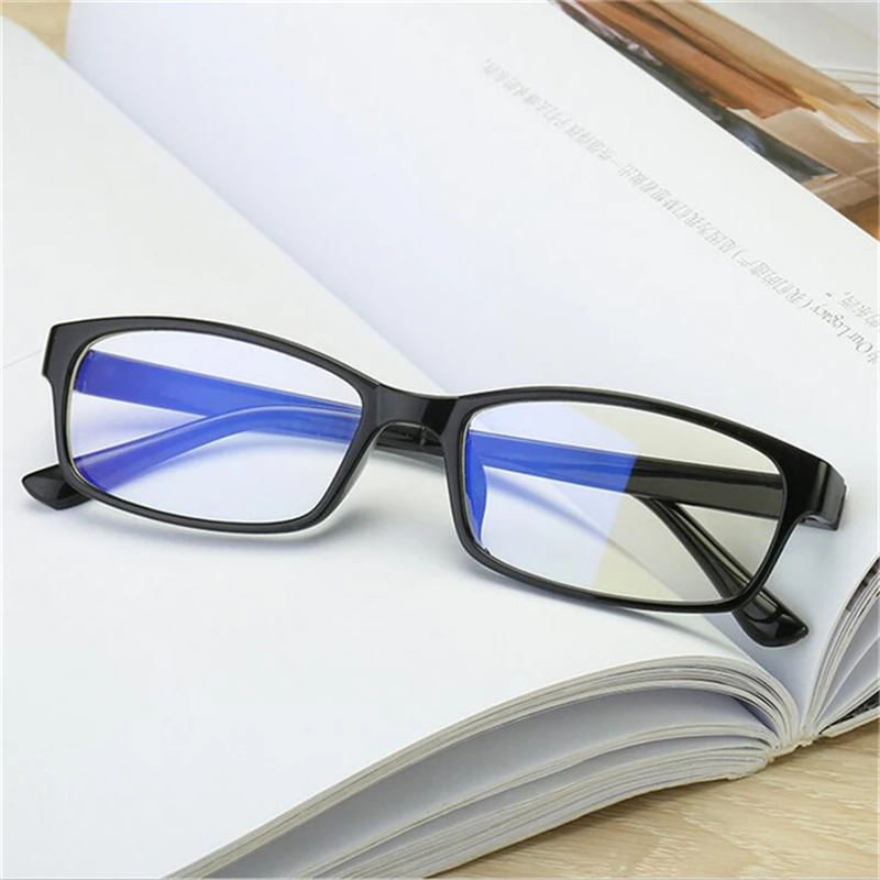 Black Frame Anti-Blu-ray Square Nearsighted Eyeglasses Women Men Plastic Minus Degree Prescription Glasses -0.5 -1.0 To -6.0