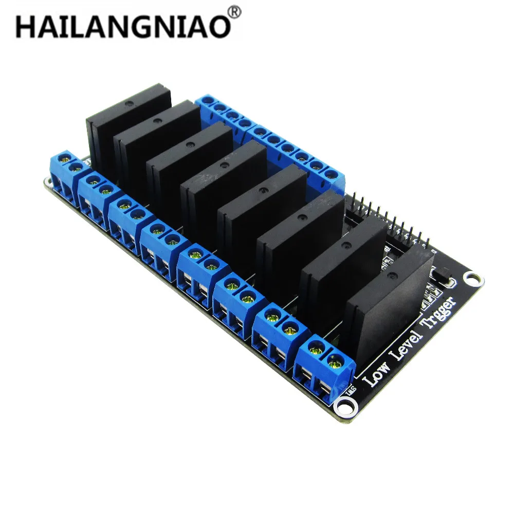 10pcs 8 Channel 5V DC Relay Module Solid State Low Level SSR AVR DSP 2A 240V