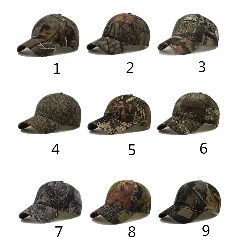 Nuovo Outdoor Pesca Caccia Tenda Da Sole Berretto di Cotone Bird Watching Fotografia Tappi di Caccia Foglia Bionic Camouflage Cappello Da Baseball