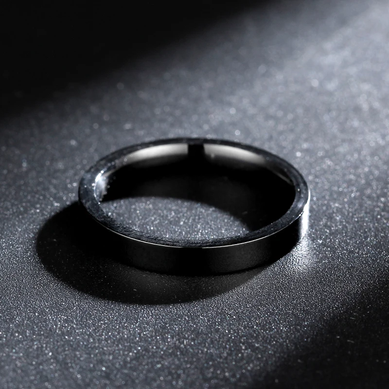 3mm wide 316 ultra-fine titanium steel ring men and women ring tungsten steel ring factory direct