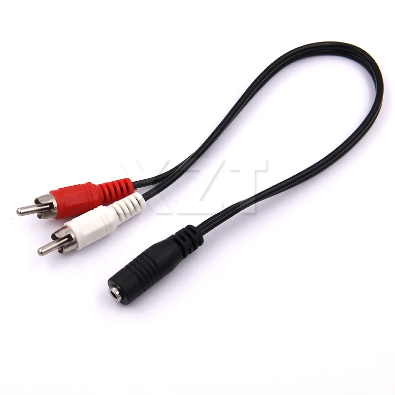 3.5mm Adapter Stereo Audio For Female Jack To Standard 2 RCA Male Socket Headphone Aux Cable 3.5 Y Adapter Cable