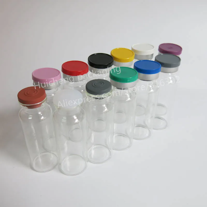 

50 x 20ML Clear Pharmaceutical Glass Bottle Plastic Flip Cap 20cc Clear Medicine Bottle,2/3oz Glass Serum Vial