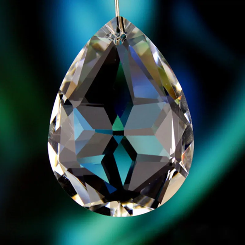 

20pcs 50mm Crystal Sun Catcher Faceted Prisms Wedding Garland Strand Pendant Rainbow Collector Christmas Tree Hanging Decoration