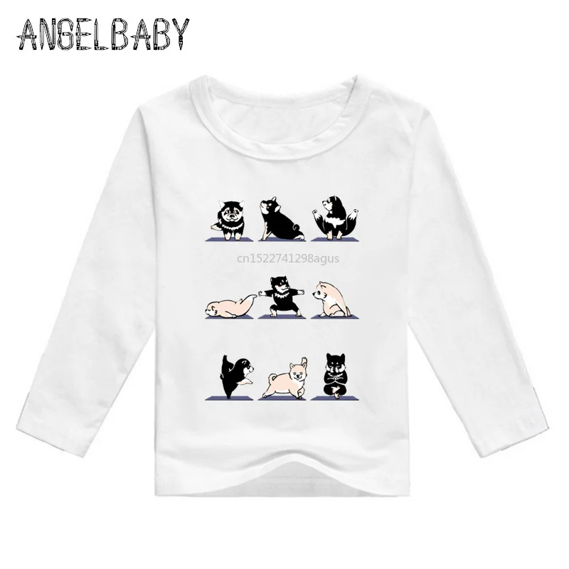 

Boys and Girls Bulldog/Pug/Dog Fitness Print T shirt Baby Cartoon Funny Cute Clothes Kids Long Sleeve T-shirt,LKP2155