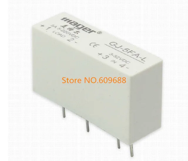 GJ-5FA-L DC-DC PCB type 5A single phase input 3-32vDC output 5-220vDC solid state relay ssr GJ-3FA-L 3A