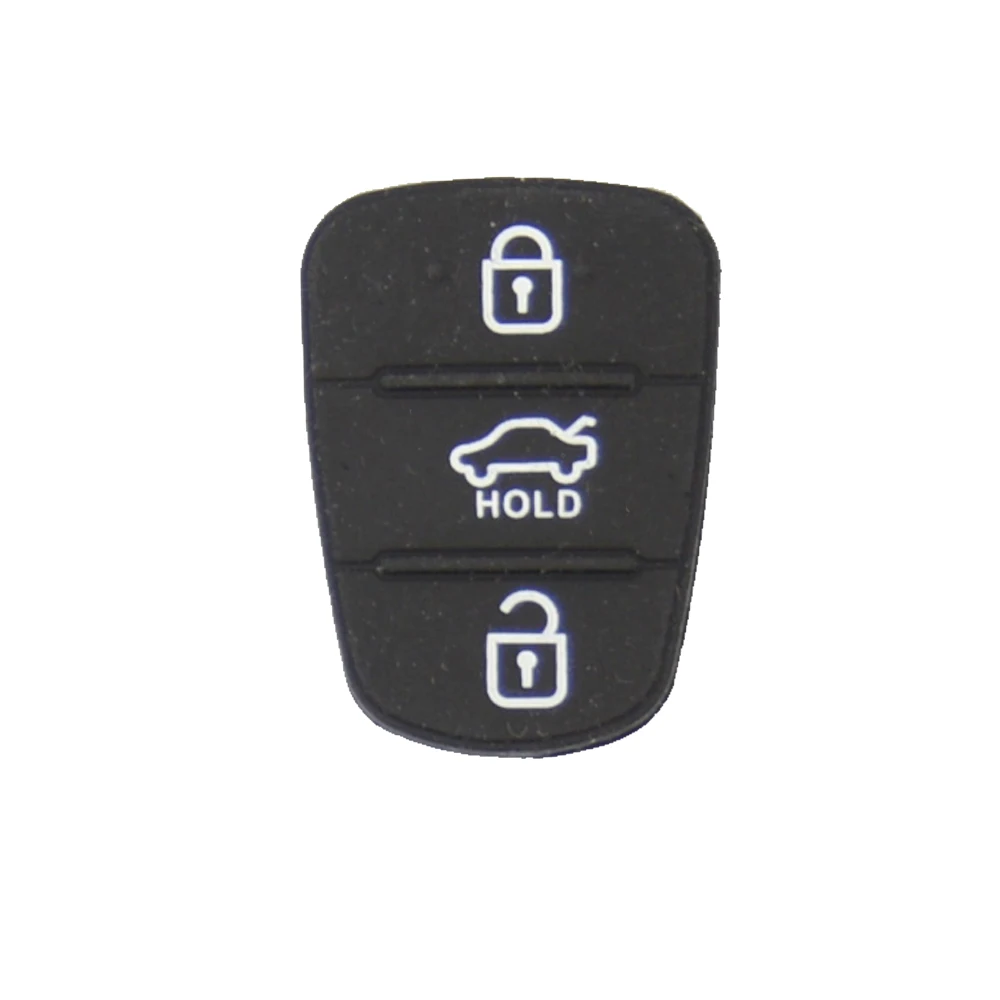 Okeytech 1PC 3 Buttons Folding Remote Rubber Key Pad Shell For Hyundai Picanto Solaris RIO Sportage Elantra For Kia Verna