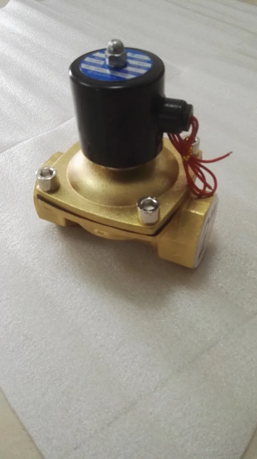 Two Inch Electric Brass Gas Solenoid Valve Lpg / Ng Pneumatic Valve 2 Way Normally Close Valve