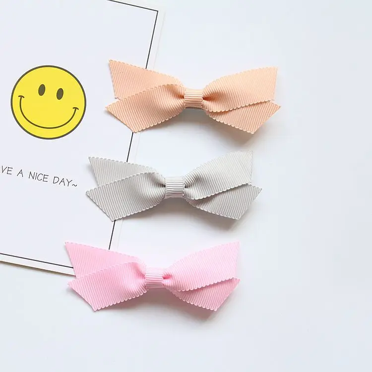 

Boutique 15pcs Fashion Cute Ribbon Bow Hairpins Solid Color Bowknot Hair Clips Princess Headwear Hair Accessories