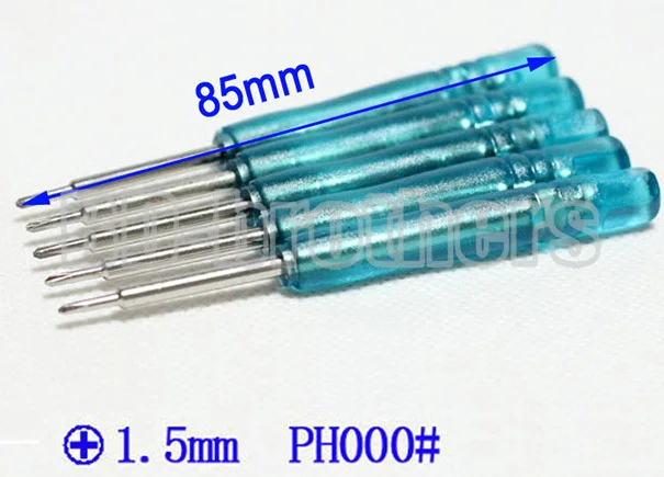 Transparent Blue Good Magnetic 1.5mm Mini Phillips Screwdriver , Philips Driver, Repair Open Tool for Cell Phone 3500pcs/lot