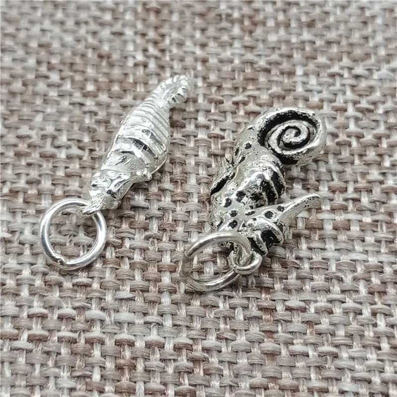 5pcs of 925 Sterling Silver Sea Horse Seahorse Charms Pendants for Ocean Beach Bracelet Necklace