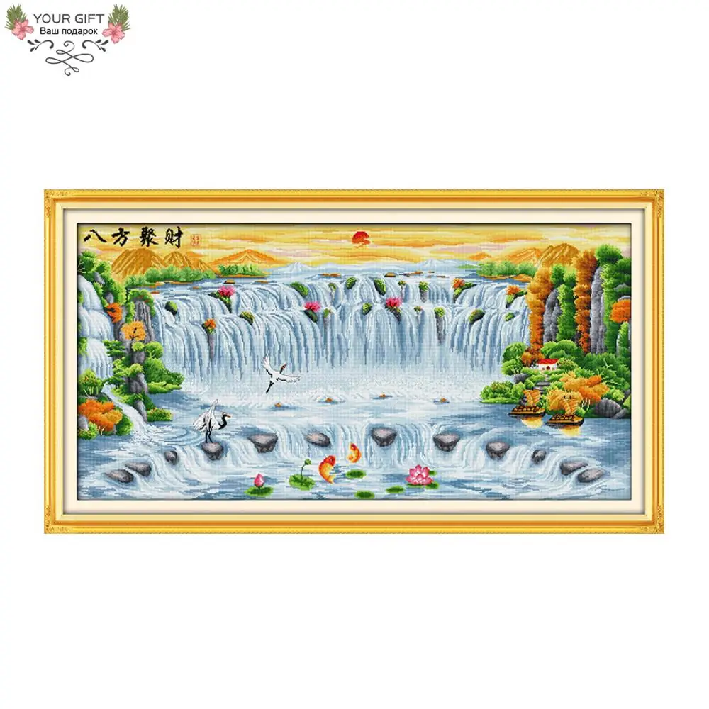 

Counted and Stamped Home Decor, Your Gift F321(3), 14CT 11CT, China Treasures, Fill the Home From All Shore Cross Stitch Kits