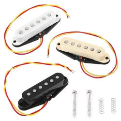 Ceramic Single Coil Sound Pickups for ST SQ 6 Strings Electric Guitars Harmonious with White / Black / Beige Colors