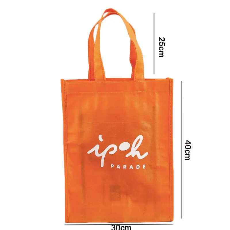 100pcs Non Woven Custom Design Shopping Bags Print Reusable Promotion Eco-friendly Polypropylene Tote Pouch Storage Handbag