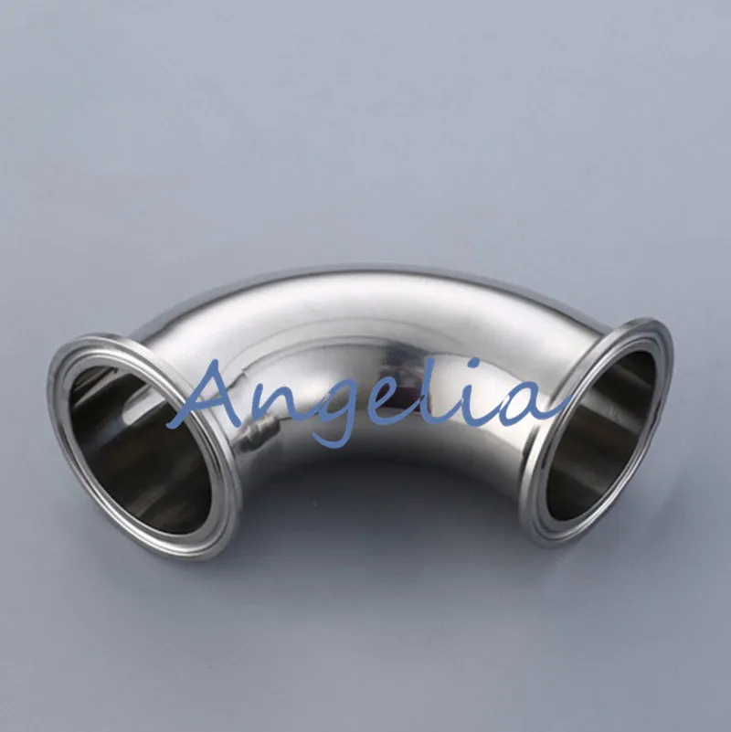 

3-дюймовый трехзажимный фитинг из нержавеющей стали 304, наружный диаметр 91 мм, санитарный коленчатый фитинг 90 градусов