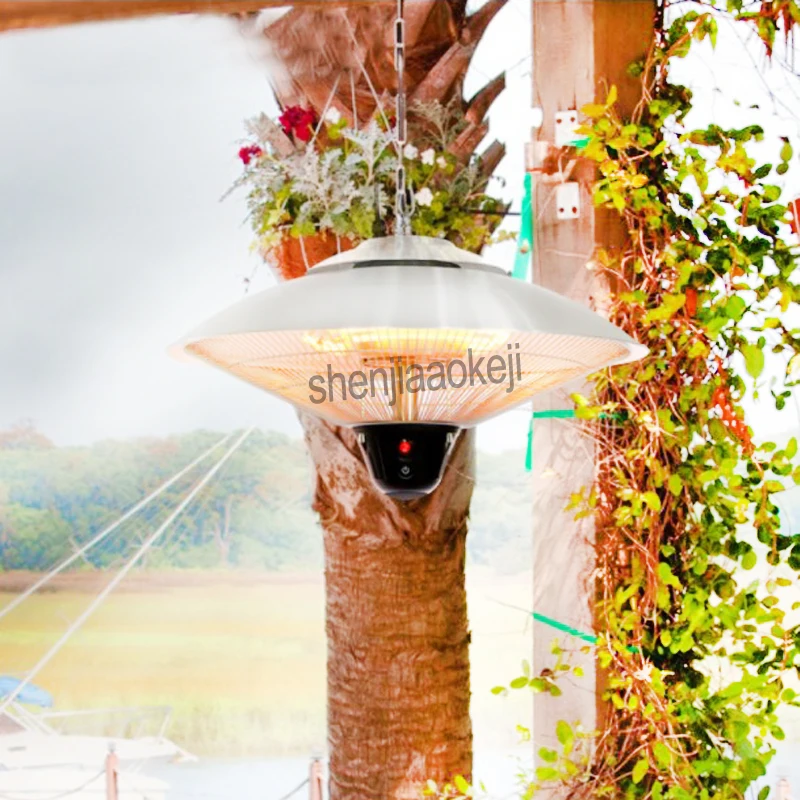 Aquecedor elétrico para suspensão em aço inoxidável, aquecedor comercial em formato de guarda-chuva para pendurar, restaurante, café, hotel, escritório